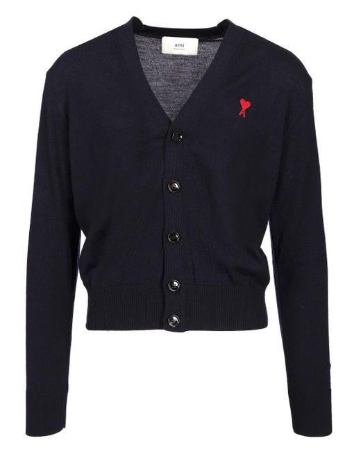 AMI Blue De Coeur Knitwear for men