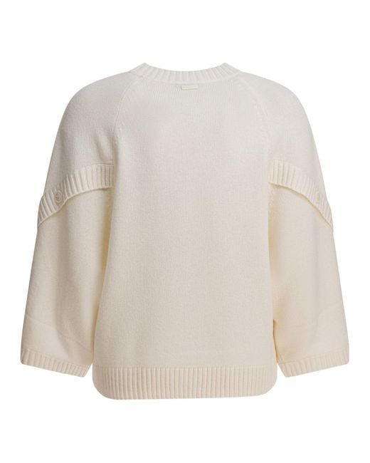 Max Mara Natural Wool And Cashmere Over Sweater