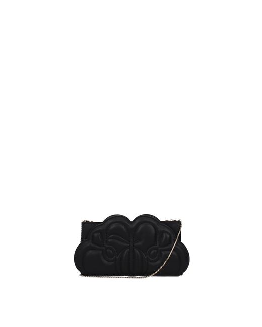 Alexander McQueen Black Clutches Leather