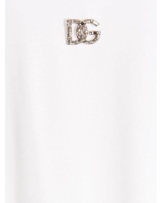 Dolce & Gabbana White Jewel Logo T-shirt