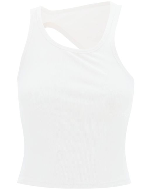 MM6 by Maison Martin Margiela White Sleeveless Top With Back Cut