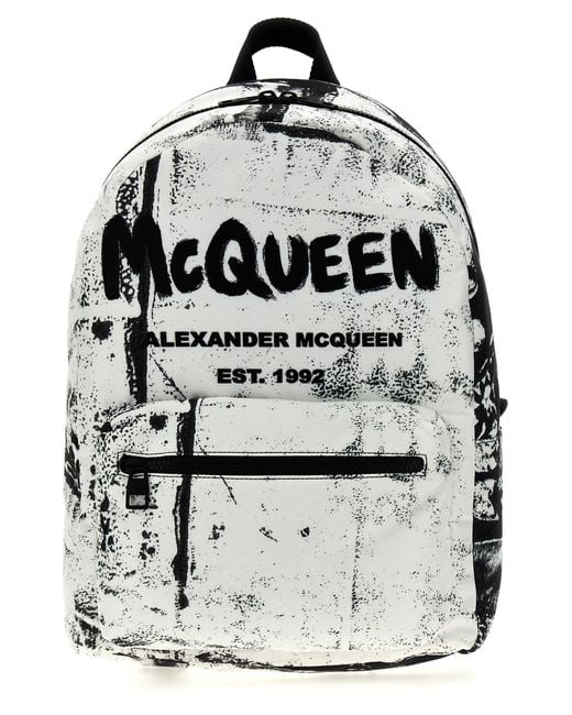 Zaino 'Metropolitan' di Alexander McQueen in Gray da Uomo