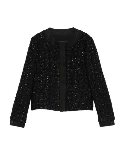 Emporio Armani Black Wool Blend Blazer Jacket