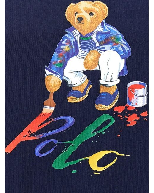 Ralph Lauren Blue 'Polo Bear' Hoodie for men