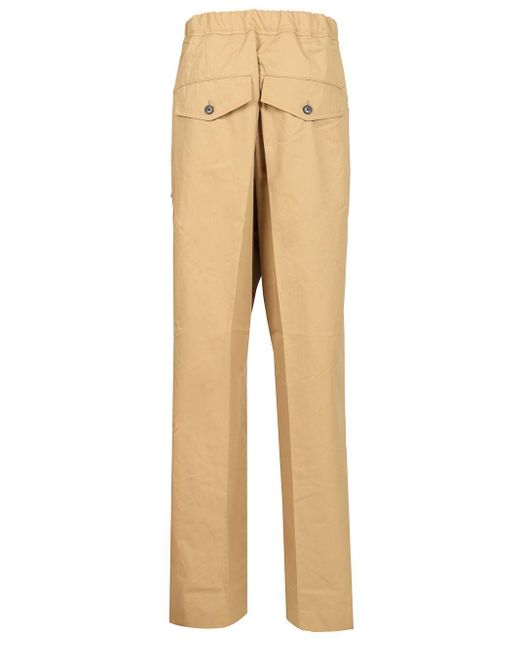 Dries Van Noten Natural Cotton With Drawstring Trousers for men