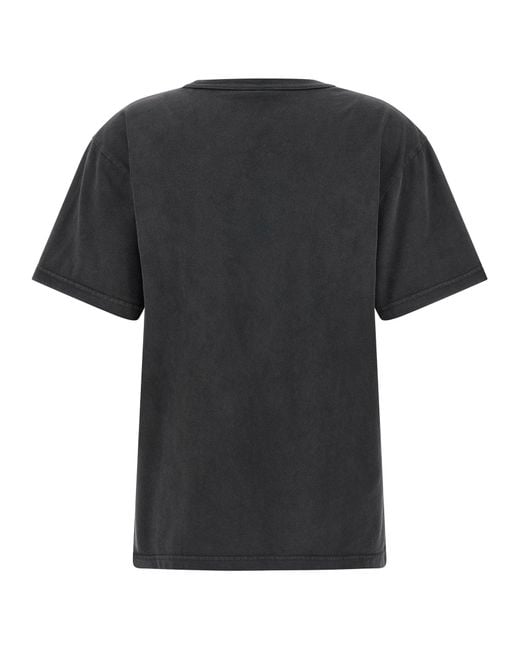 T By Alexander Wang Black 'Hotfix Logo' T-Shirt
