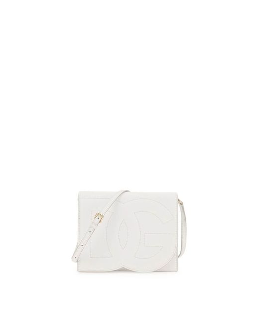Dolce & Gabbana White Dg Logo Crossbody Bag