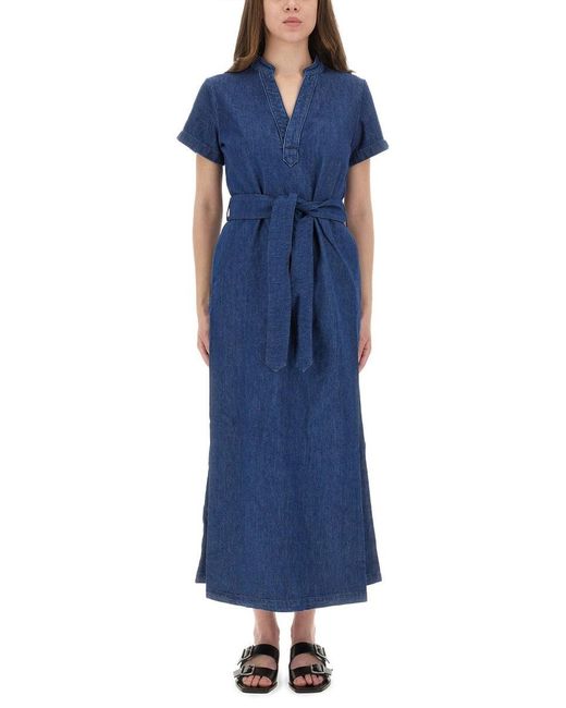 A.P.C. Blue Annelie" Dress