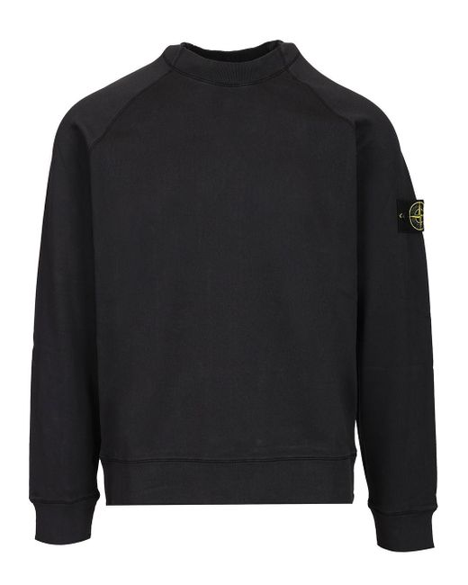 Stone Island Black Cotton Sweatshirt for men