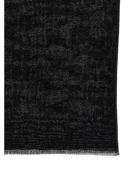 Brunello Cucinelli Black Lurex Cashmere Scarf