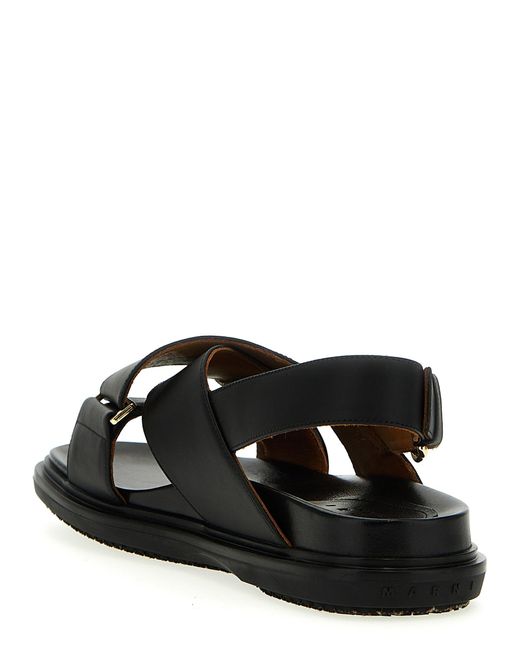 Marni Black Fussbet Sandals