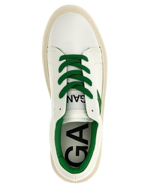 Logo Sneakers Verde di Ganni in Green