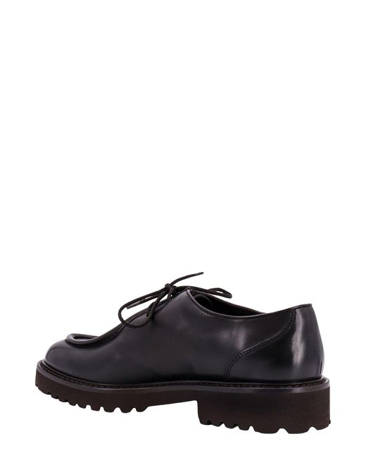 Doucal's Black Leather Lace-up Shoe for men