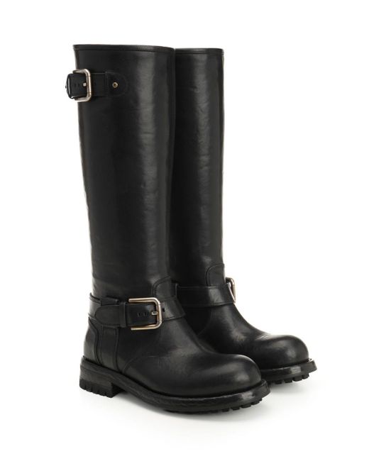 Biker Boot Boots Nero-Donna di Dolce & Gabbana in Black