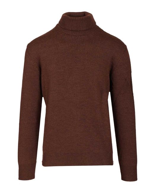 Ballantyne Merino Wool Turtleneck Knitwear Brown for men