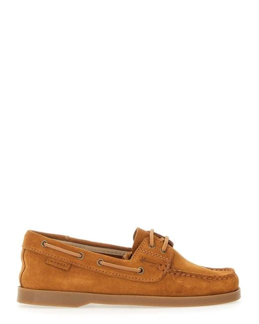 Leather Boat Moccasin-Donna di Manebí in Brown