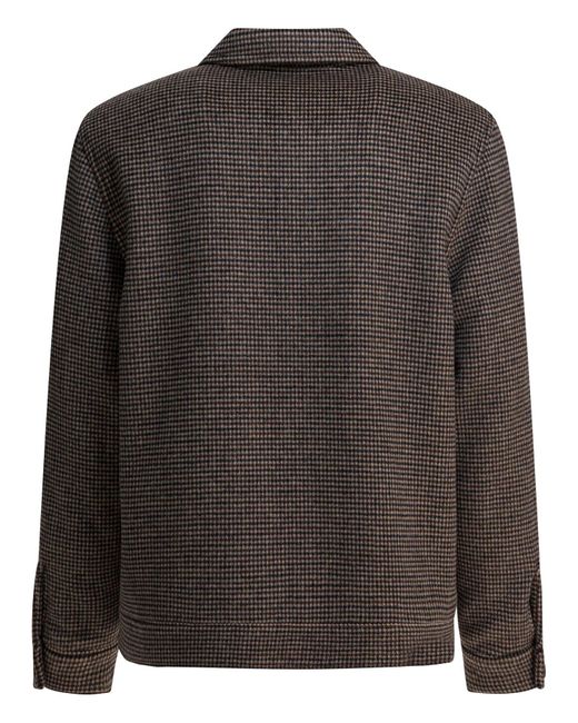 Vince Black Houndstooth Overshirt Jacket for men