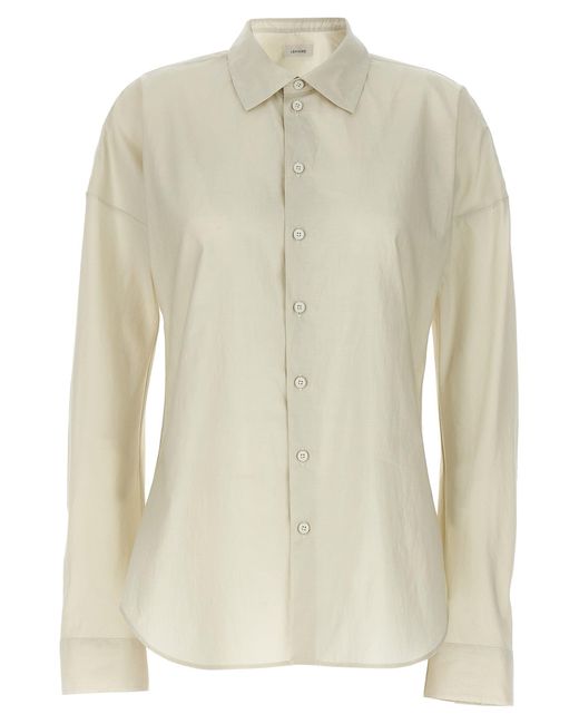 Lemaire White 'Fitted Band Collar' Shirt