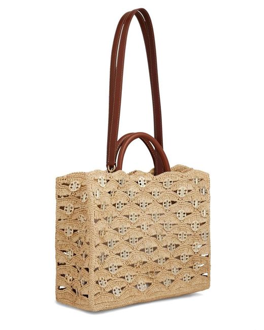Rafia Bag.-Donna di Rabanne in Brown