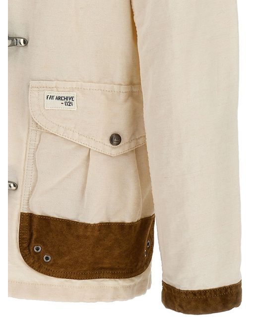 FAY ARCHIVE Natural 4 Ganci Casual Jackets, Parka for men