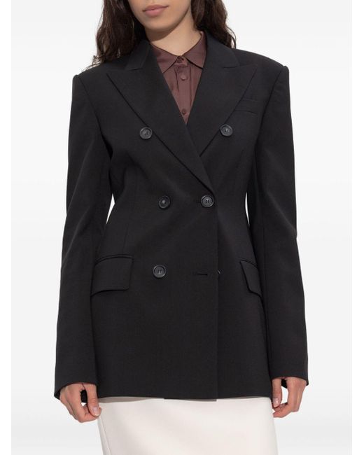 SPORTMAX PRE Black Double Breasted Blazer Jacket