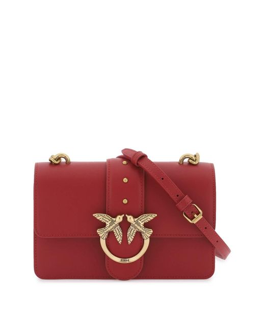Pinko Red Classic Love Icon Simply Shoulder Bag