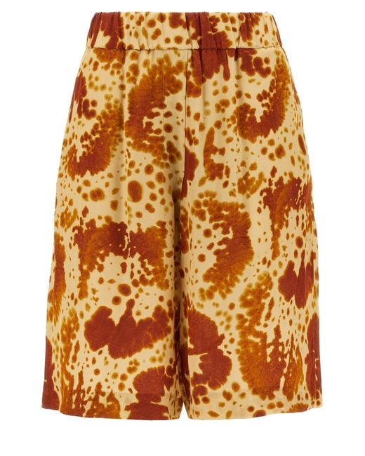 ショートパンツ Dries Van Noten Dries Van Noten Pomy Bis Bermuda Shorts Dries Van Noten Pomy Bis Orchid Spot Print Jacquard Bermuda