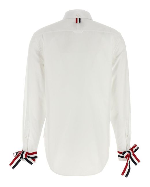 Rwb Tape Cuffs Shirt Camicie Bianco-Donna di Thom Browne in White