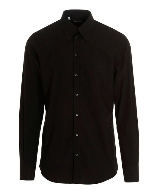 Dolce & Gabbana Black Poplin Shirt Shirt, Blouse for men