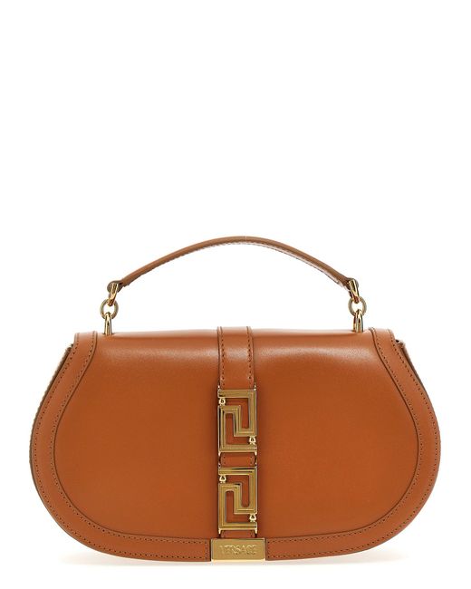 Versace Brown Greca Hand Bags