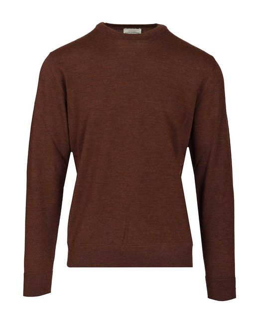 Ballantyne Brown Crew Neck Sweater Knitwear for men