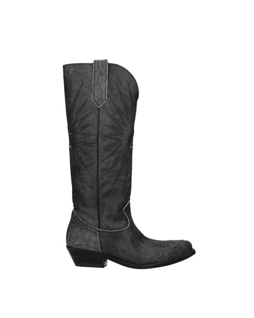 Golden Goose Boots Leather in Black | Lyst