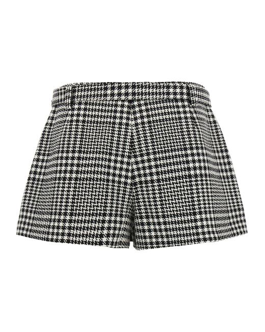 Self-Portrait Black Bouclé Wool Skort