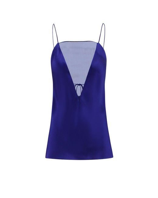 Stella McCartney Blue Closure With Zip Unlined Top