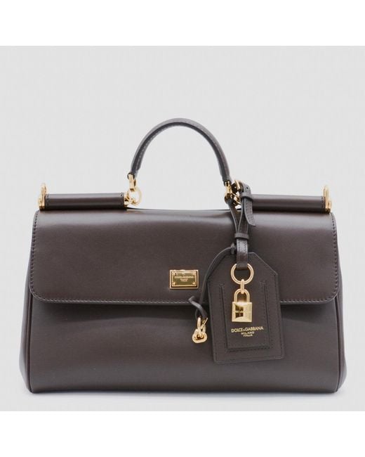 Dolce & Gabbana Brown Medium My Sicily Top-Handle Tote Bag