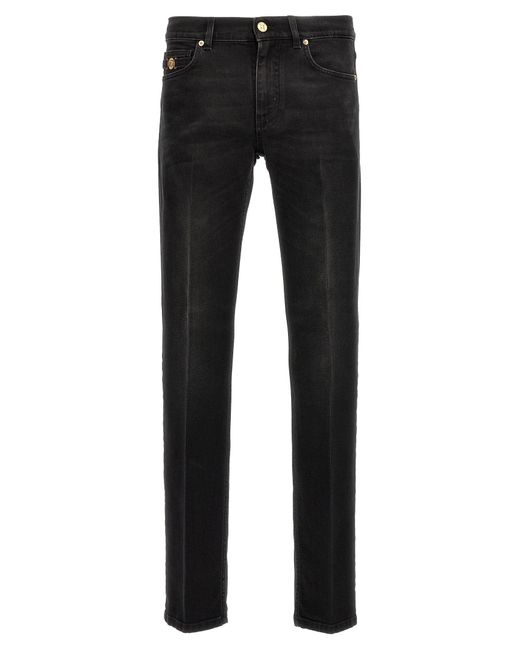 Denim Jeans Nero di Versace in Black da Uomo