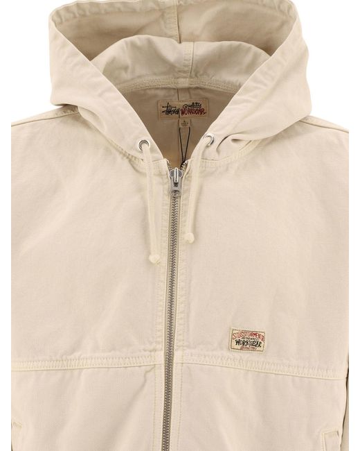 Stussy Unlined Canvas Jacket in Natural for Men Lyst UK