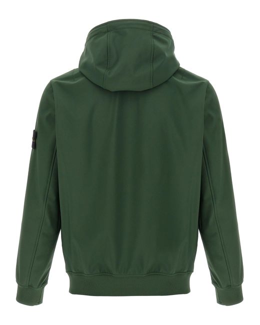 Stone Island Green 'Soft Shell-R E.Dyetechnology' Jacket for men