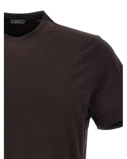 Zanone Black Ice Cotton T-shirt for men
