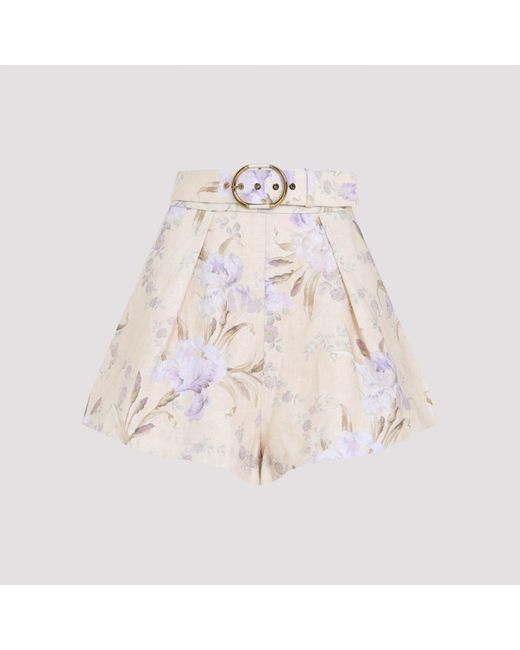 Eden Tuck Linen Shorts-Donna di Zimmermann in Natural