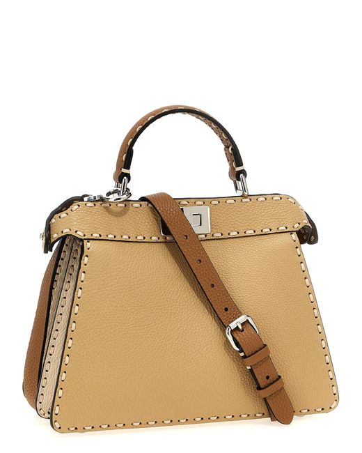 Fendi Natural Peekaboo Iseeu Small Hand Bags