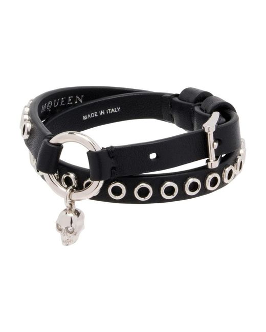"Skull" Bracelet-Donna di Alexander McQueen in Black