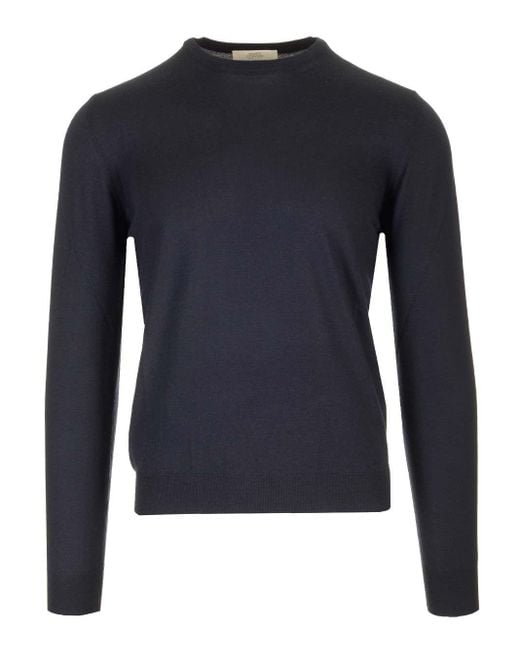 Mauro Ottaviani Blue Crewneck Sweater for men