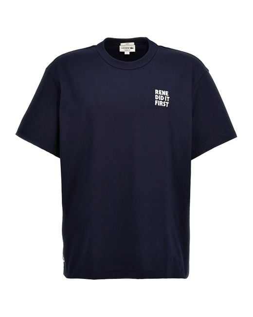 Lacoste Blue Rene Did It First T-Shirt for men