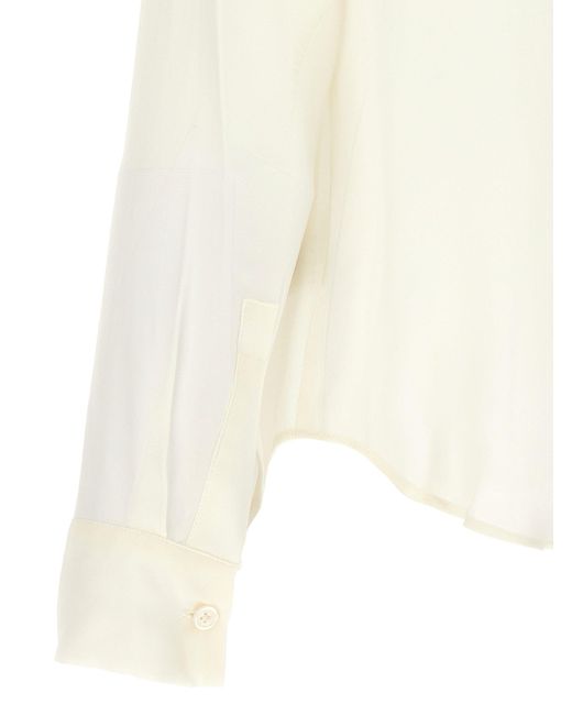 MICHAEL Michael Kors White Pussy Bow Blouse Shirt, Blouse