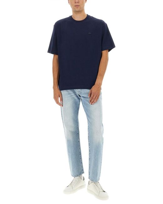 Lacoste Blue T-Shirt With Logo for men