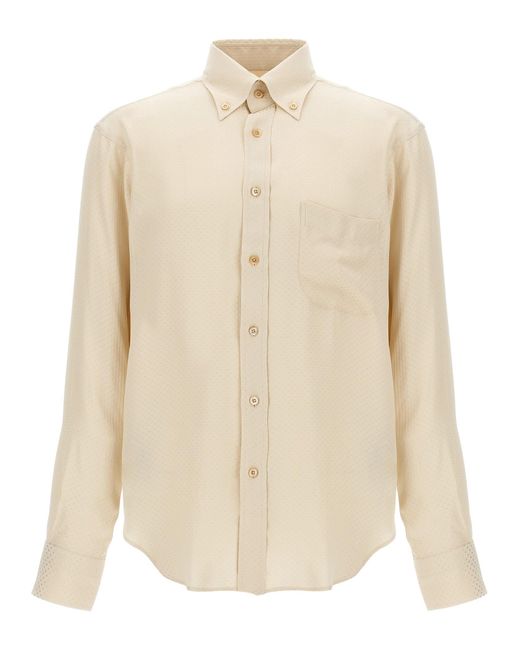 Tom Ford White Polka Dot Shirt Shirt, Blouse for men