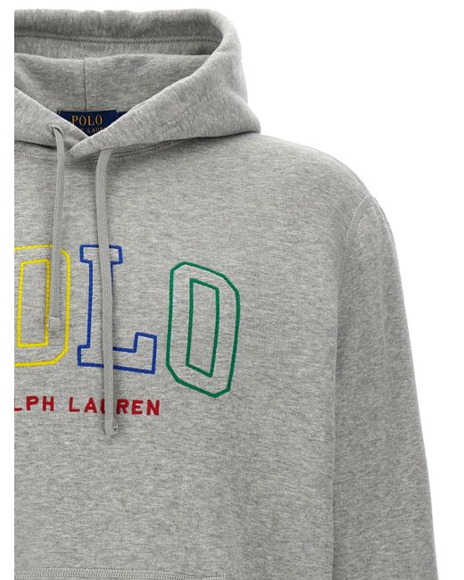 Logo Hoodie Felpe Grigio di Polo Ralph Lauren in Gray da Uomo