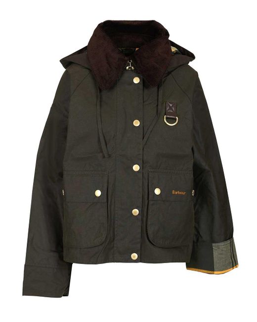 Barbour Women's Black Reighton Wax Aw25 Wax Cot Outw Jackets