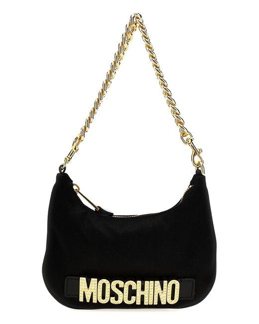 Logo Handbag Borse A Mano Nero di Moschino in Black